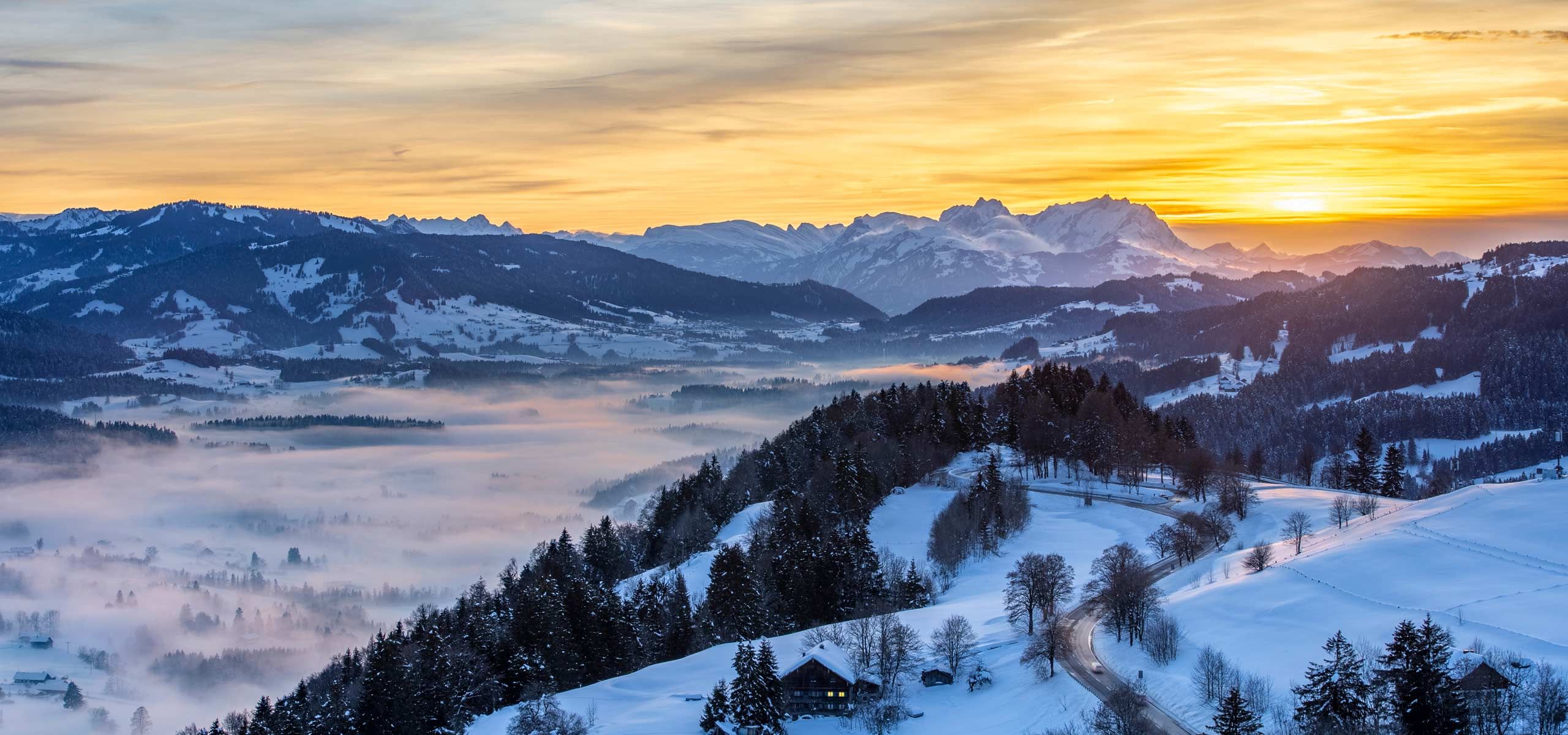 Das Allgäu im Winter, Zwischen Schneeschuhwanderung, Winterradeln und Naturgenuss